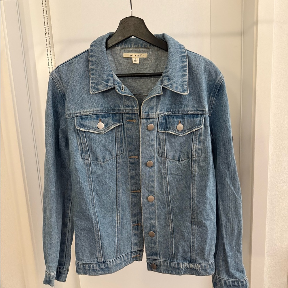 Miami Sky Blue Oversized Denim Jacket